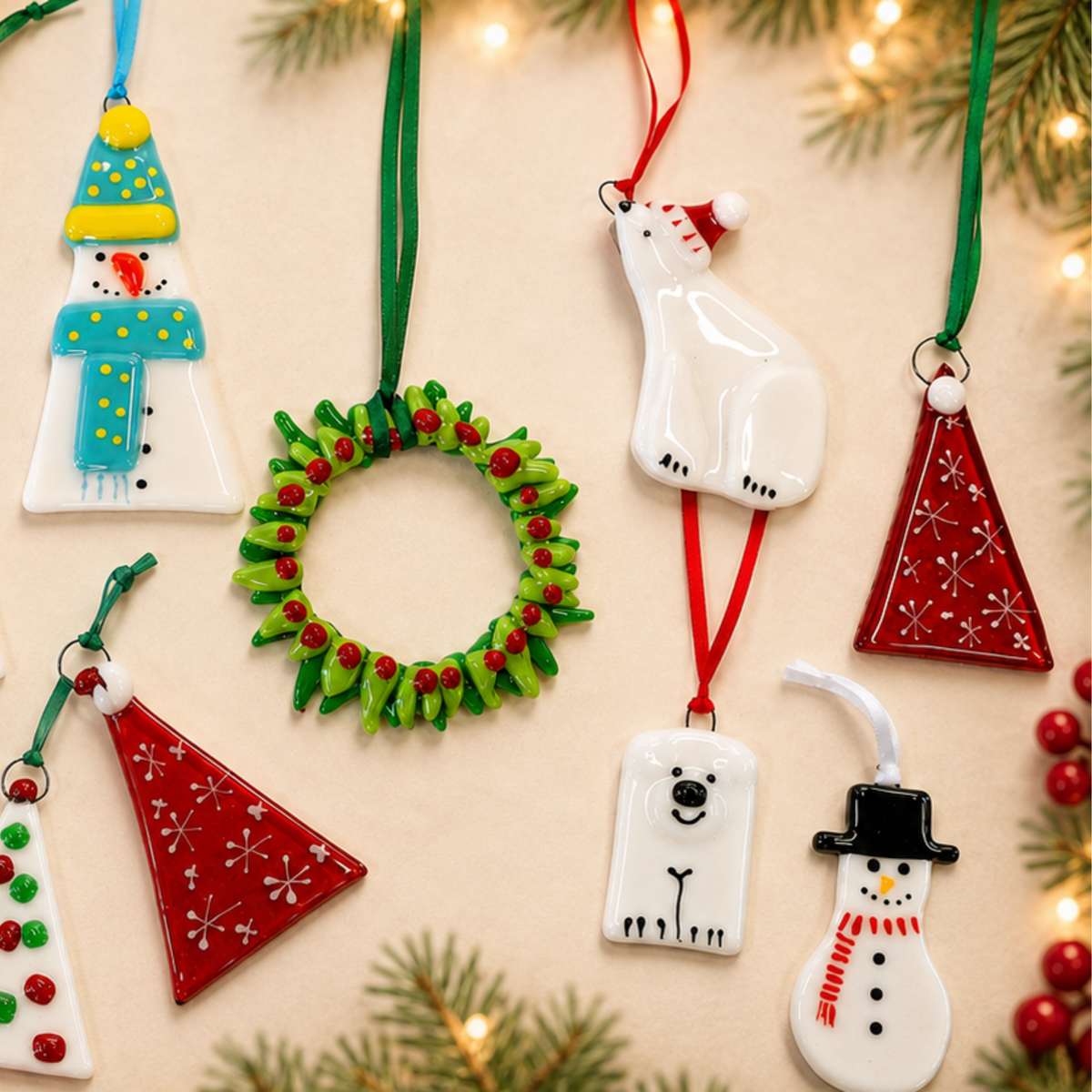 Fused Glass Christmas Decoration