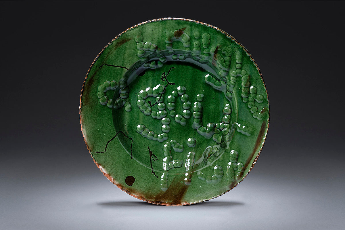 Ceramic plate by artist Florence Dwyer