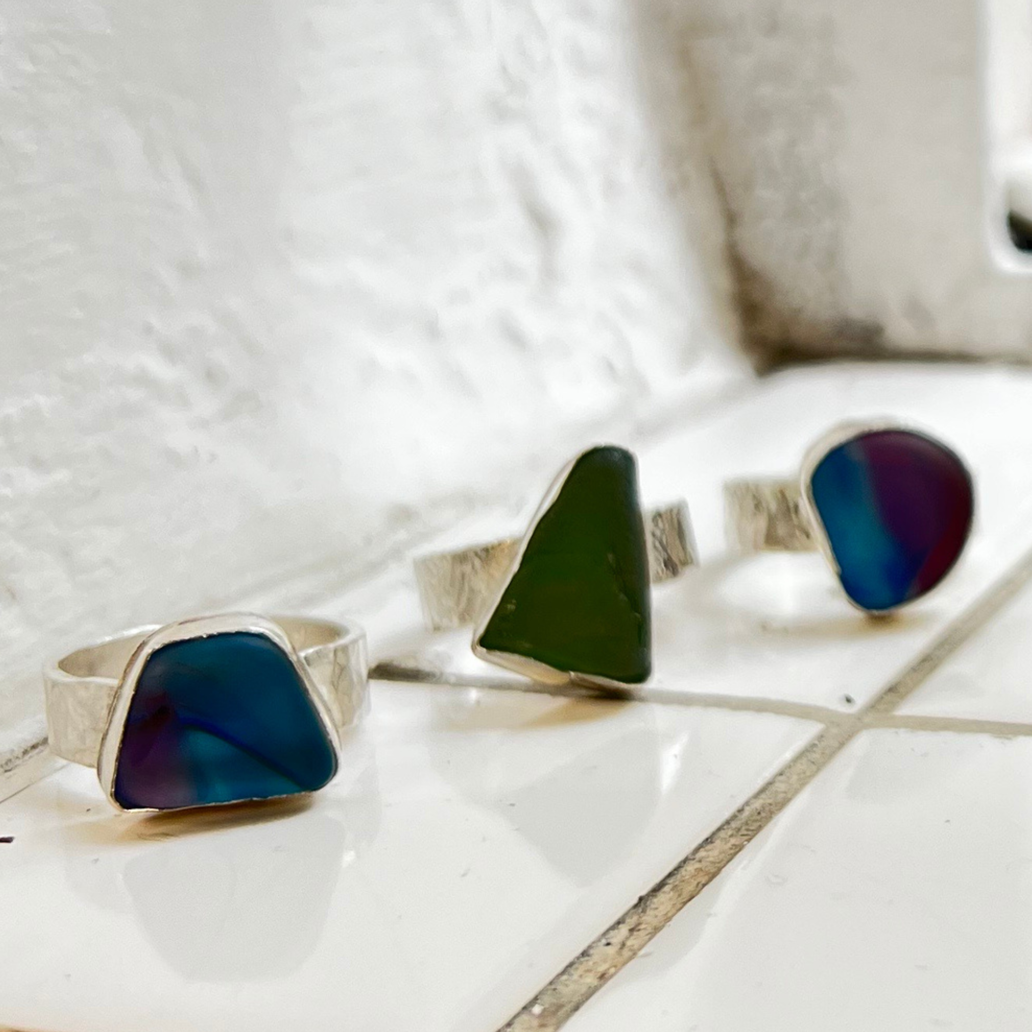 Sea Glass Rings