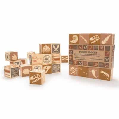 uncle goose handmade wooden fossil block toys
