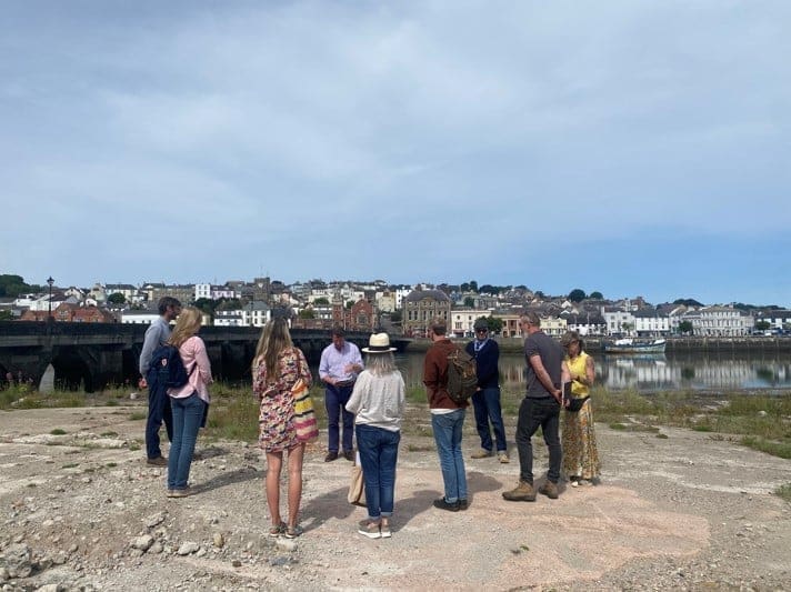 Artists site visit at Brunswick Wharf development - Burton at Bideford