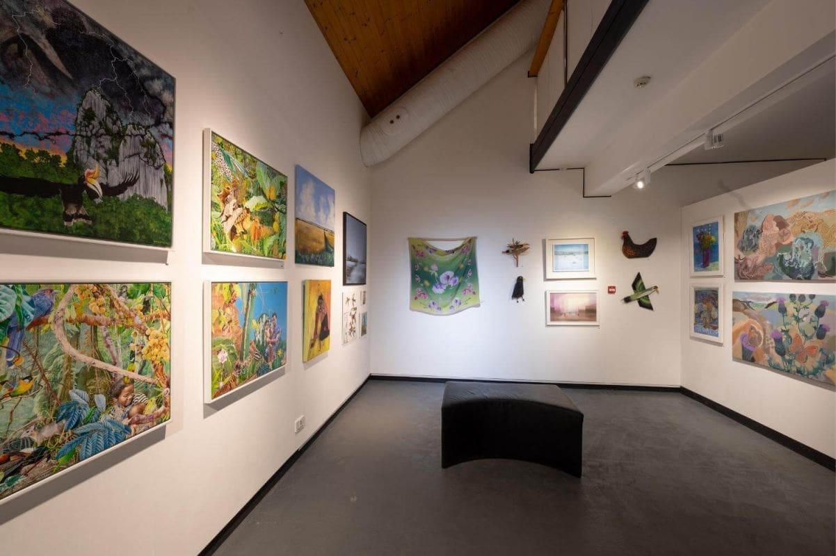 Interior image of art at The Burton Art Gallery and Museum