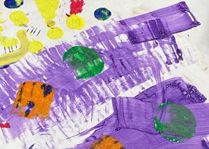 child's abstract painting