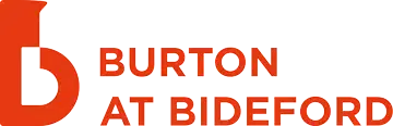 Burton logo and contact button