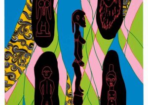 Modern Spiritual II, 2023 Relief print with woodblock and batik fabric collage Courtesy artist and Cristea Roberts Gallery, London © Yinka Shonibare CBE