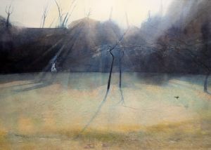Noli Mi Tangere by Leslie Worth, watercolour painting