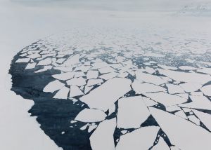 Painting of Sea Ice in Svalbard by Emma Stibbon