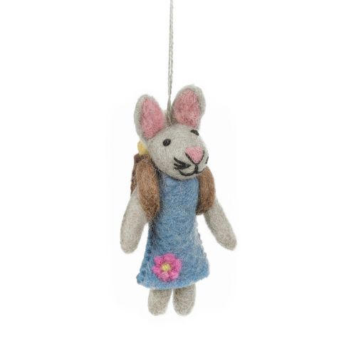 Handmade felt Martha hanging bunny