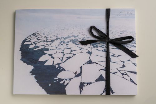 A4 Sketchbook cover image Sea Ice, Svalbard by Emma Stibbon