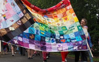 The Burton's Bideford Pride banner