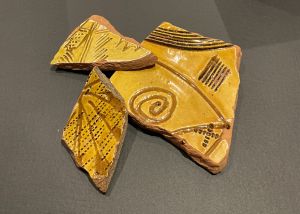 Image shows shards of pottery