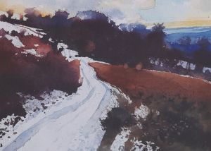 Image: Snow on Hound Tor, Richard Thorn RI, winner of the 2025 Ken Doughty Award