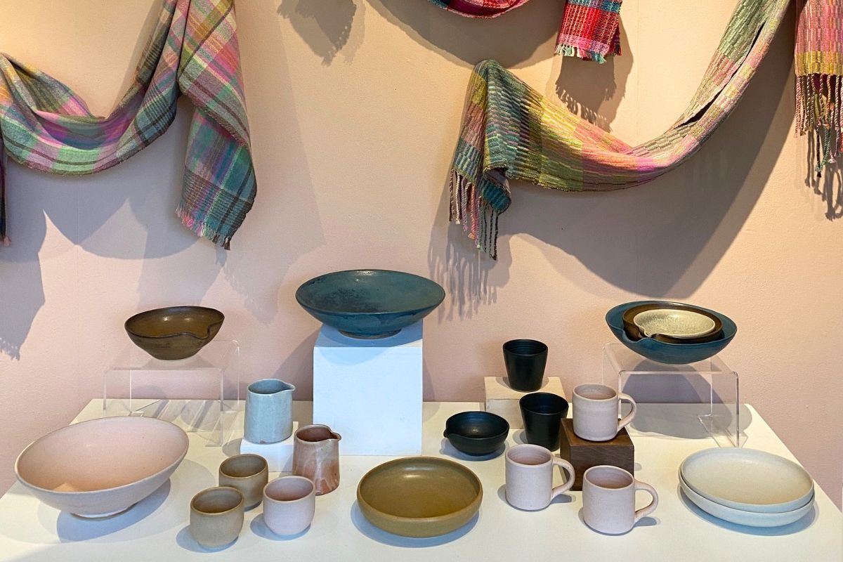 Craft Showcase: Earthly Pleasures Earthly Pleasures: Ceramics and hanging textiles